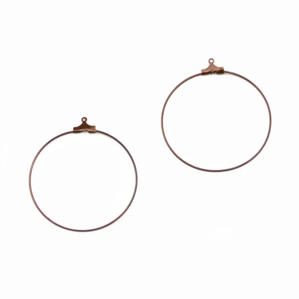 Créole pour crochet cuivre 40mm x 10pcs