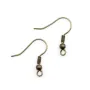 Crochets d'oreilles ressort avec boule  19mm x 20pcs
