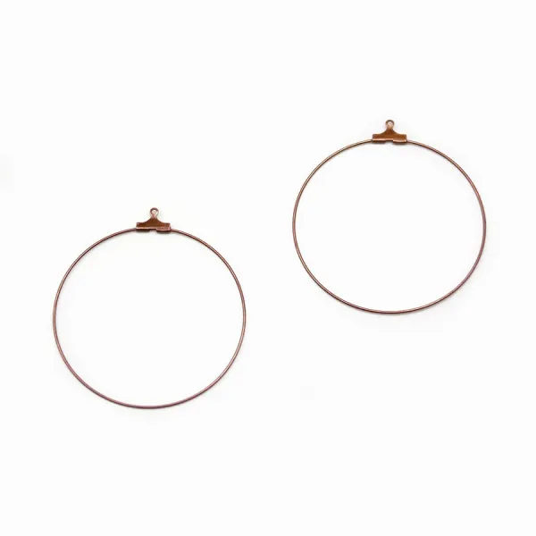 Créole pour crochet cuivre 50mm  x 20pcs
