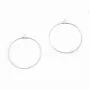 Créole pour crochet argenté 50mm  x 20pcs