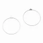 Créole pour crochet argent rhodié 60mm x 20pcs