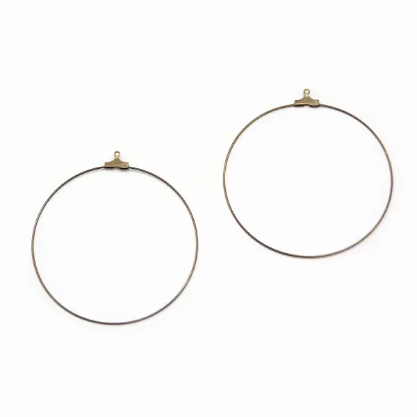 Créole pour crochet bronze 60mm x 20pcs