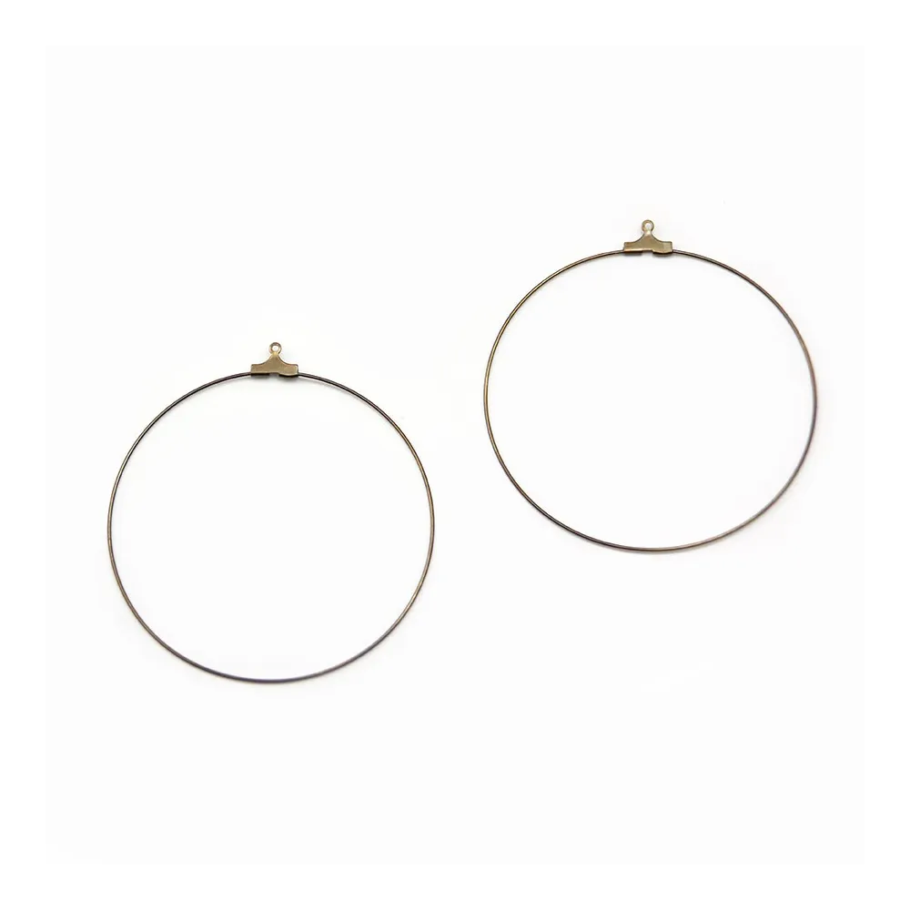 Créole pour crochet bronze 60mm x 20pcs