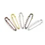 Broche en métal de différentes couleurs, avec 7 anneaux, 58mm * 13 - 15mm x 1pc