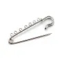 Brooch in metal, in diferent colors, with 7 rings, 58mm * 13 - 15mm x 1pc
