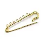 Brooch in metal, in diferent colors, with 7 rings, 58mm * 13 - 15mm x 1pc