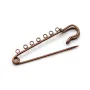 Brooch in metal, in diferent colors, with 7 rings, 58mm * 13 - 15mm x 1pc