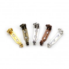 Brooch with 2 holes, available in different colors, 4.6 * 21mm x 2pcs