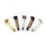 Brooch with 2 holes, available in different colors, 4.6 * 21mm x 2pcs