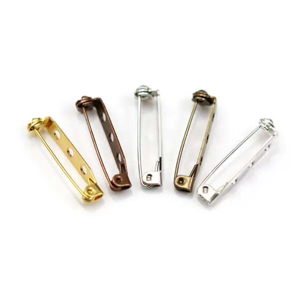 Brooch with 3 holes, available in different colors, 4.5 * 26mm x 2pcs