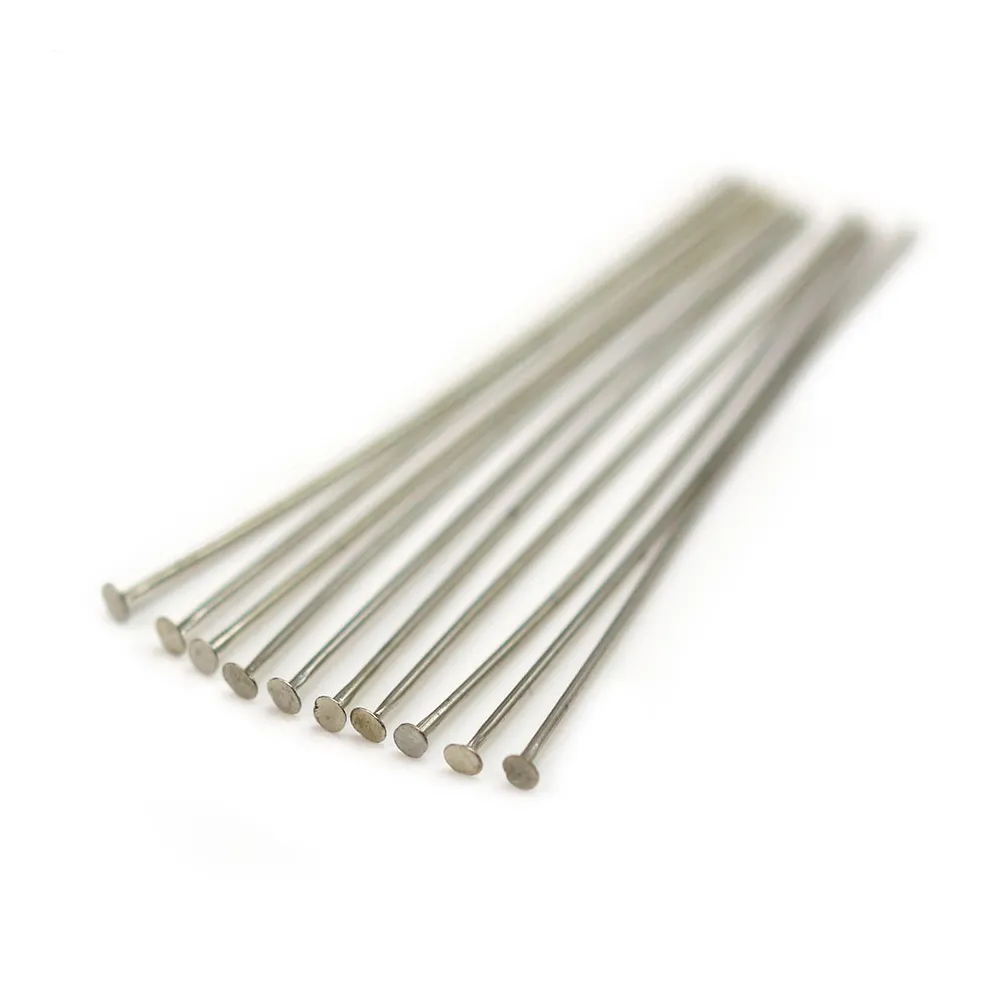 Pin on metal, with a finish on "head" flat, 0.6 * 40mm x 200pcs