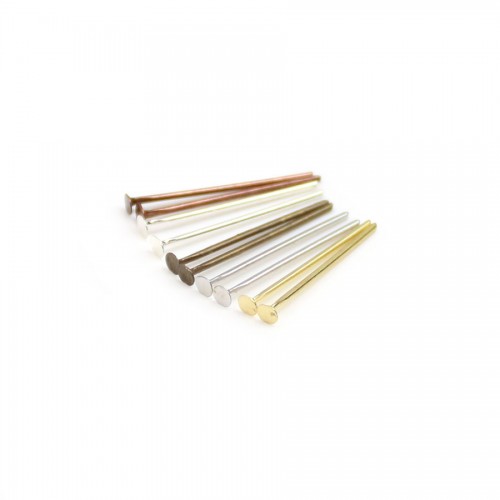 Clou en métal, avec en finition une "tête" plate,  0.6 * 15mm x 200pcs