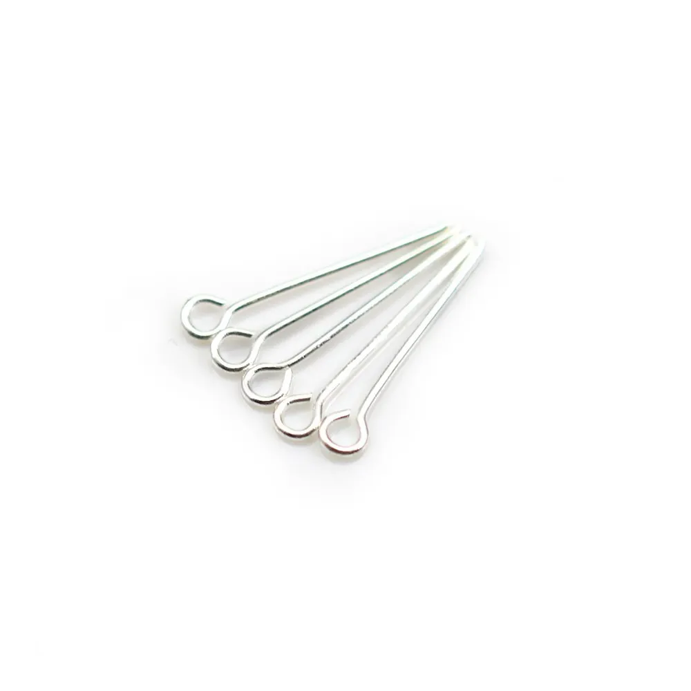 Clou en métal, avec "tête" en anneaux rond ouvert, 0.8 * 20mm x 200pcs