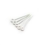 Pin on metal, with "head" ring open round, 0.8 * 20mm x 200pcs