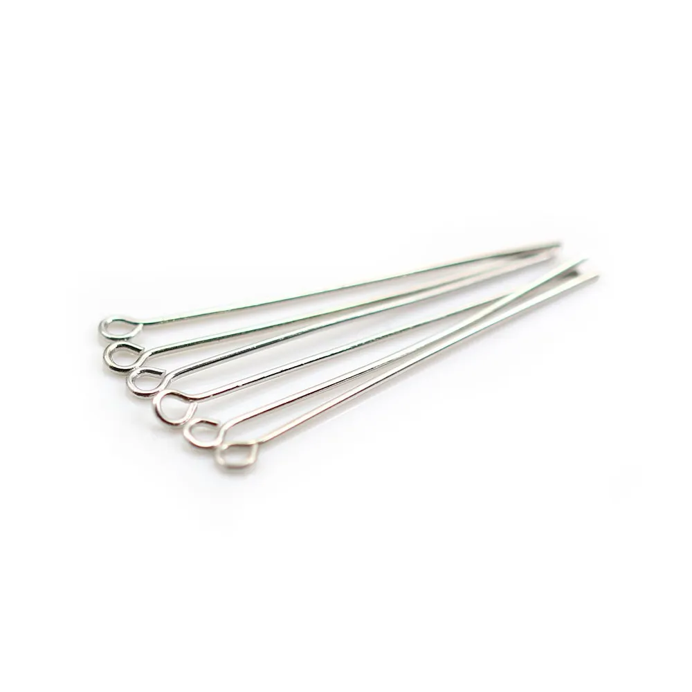 Clou en métal, avec "tête" en anneaux rond ouvert, 0.8 * 40mm x 200pcs