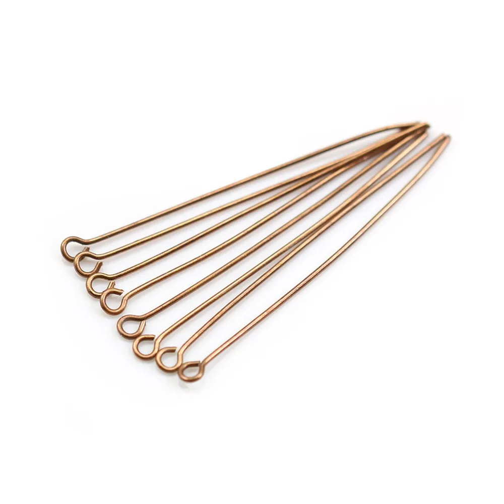 Clou en métal, avec "tête" en anneaux rond ouvert, 0.8 * 50mm x 200pcs
