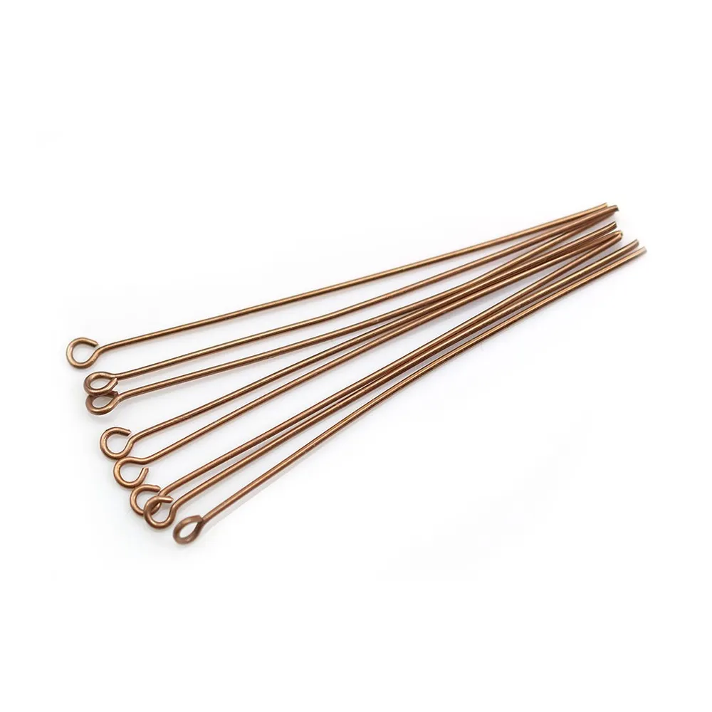 Clou en métal, avec "tête" en anneaux rond ouvert, 0.8 * 60mm x 200pcs
