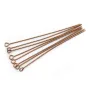 Clou en métal, avec "tête" en anneaux rond ouvert, 0.8 * 60mm x 200pcs