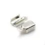 Crimp-end pour cordon silver tone 1-2mm x 8pcs