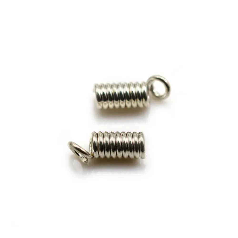 Metal spring coil for cord ends of 4mm x 2pcs
