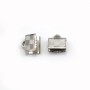 Tips for ribbon of 13mm in raw brass x10pcs