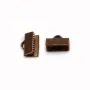 Crimp-end for ribbon gold tone 5x10mm  x 2pcs 