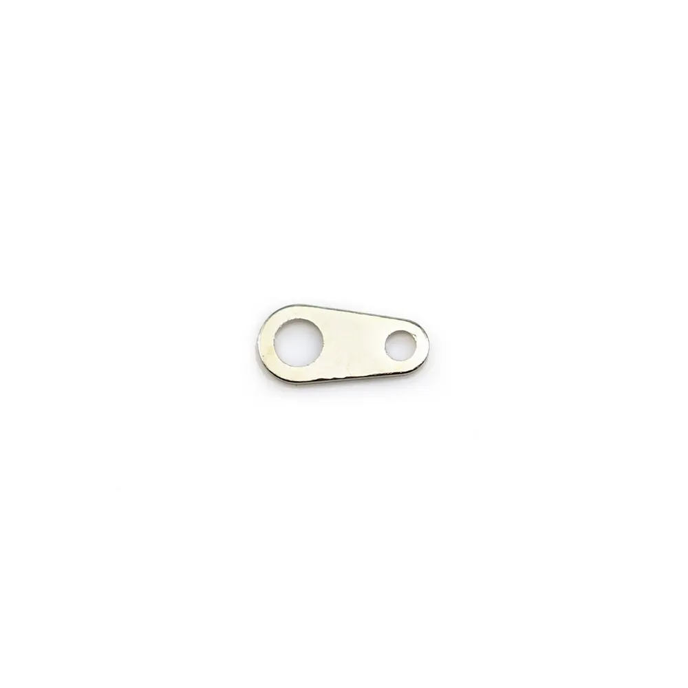 Breloque "tag" en métal, de différentes couleurs, 4 * 9mm x 100pcs