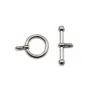 Clasp "O * T" in metal,  old silver or bronze color 12mm x 2pcs