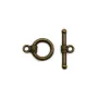 Fermoir "OxT" en métal, argent vieilli ou bronze  11mm x 2pcs