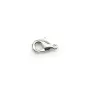Fermoir mousqueton, en métal , de couleur argenté, 4.5 * 8.5mm x 10pcs