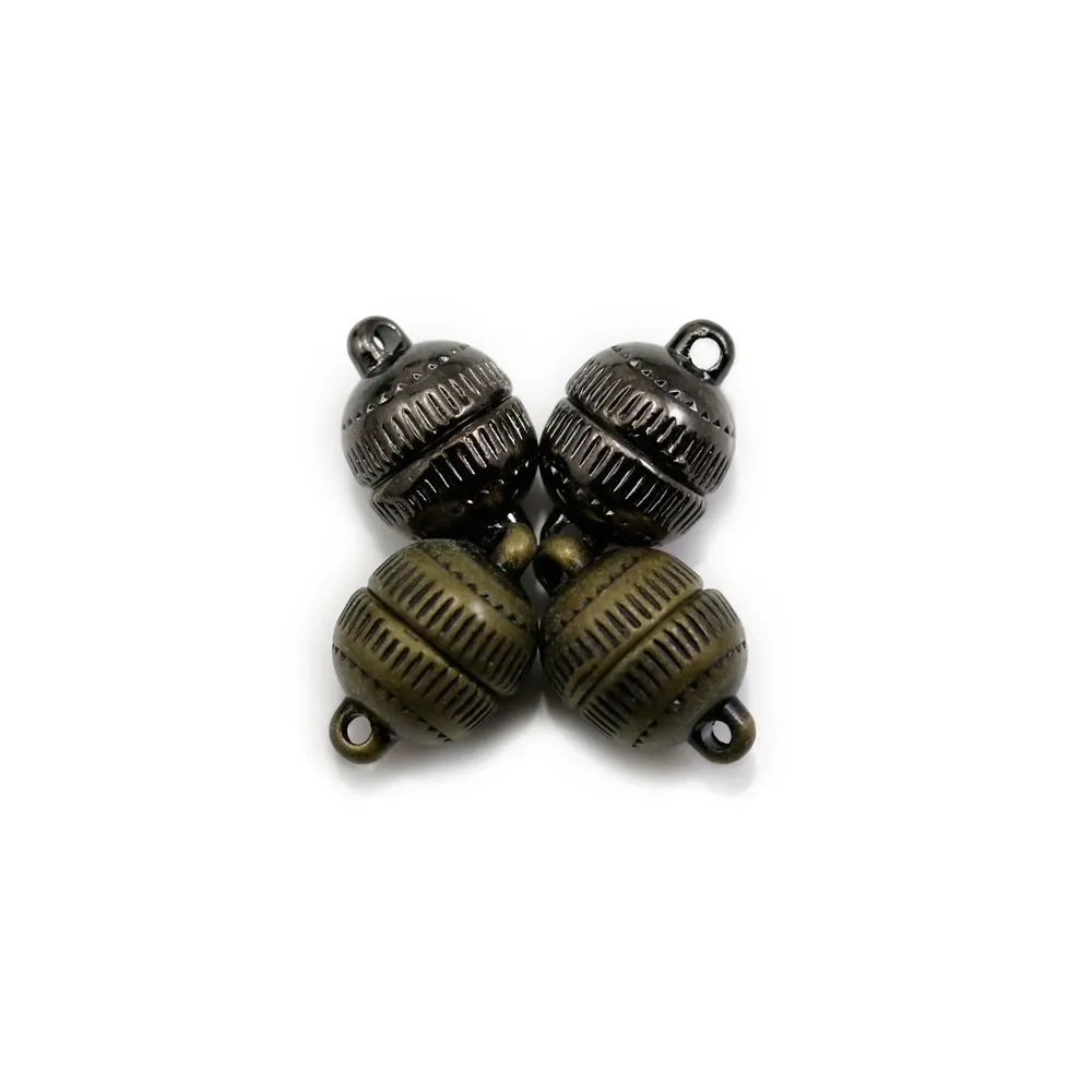Fermoirs boule aimantés en métal de 10mm x 5pcs