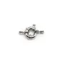 Fermoir en forme de bouée, en métal argenté, 9.5mm x 1pc