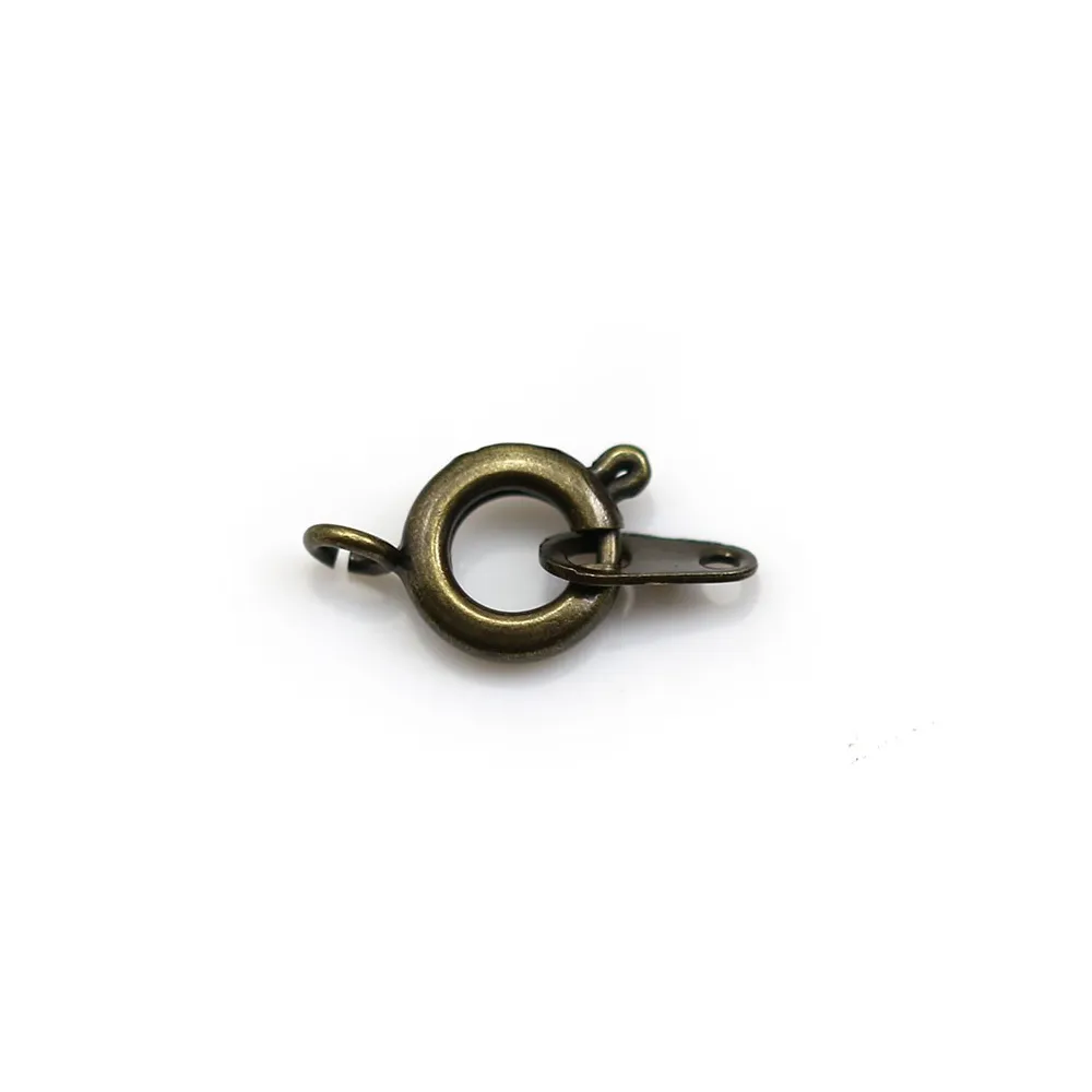 Fermoir à ressort ,bronze , 7mm x 5 pcs