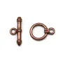 Fermoir "OxT" en métal, de couleur cuivre, 12mm x 2pcs