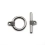 Fermoir "OxT" en métal, de couleur argent vieilli ou bronze 16mm x 2pcs