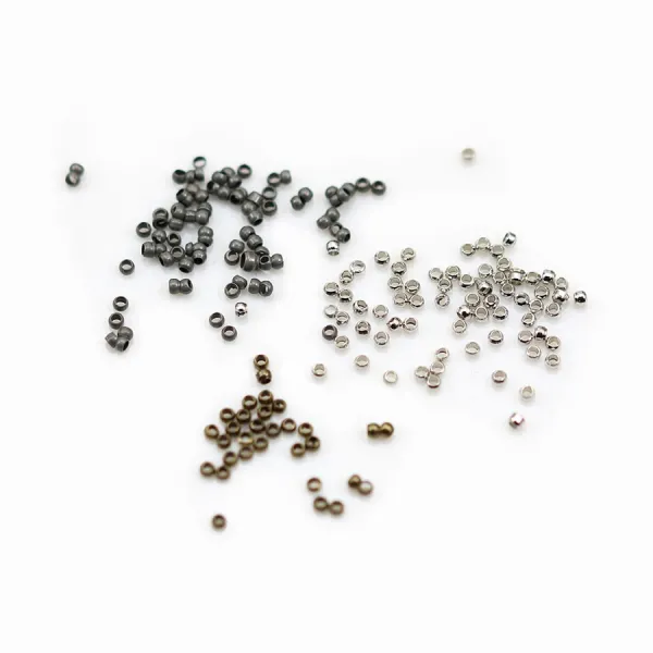 Beads crush, in metal of diferent color, 1.5 * 0.8mm x 5grs
