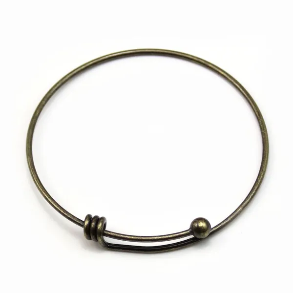 Bracelet réglable, en métal de couleur laiton, 68mm x 1pc