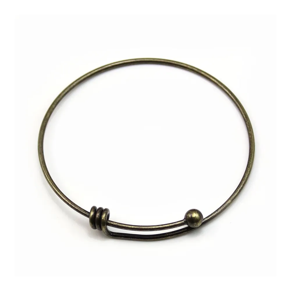 Bracelet réglable, en métal de couleur laiton, 68mm x 1pc