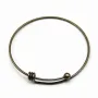 Bracelet réglable, en métal de couleur laiton, 68mm x 1pc