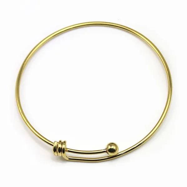 Adjustable bracelet, in metal on gold color, 68mm x 1pc
