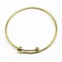 Bracelet réglable, en métal de couleur doré, 68mm x 1pc