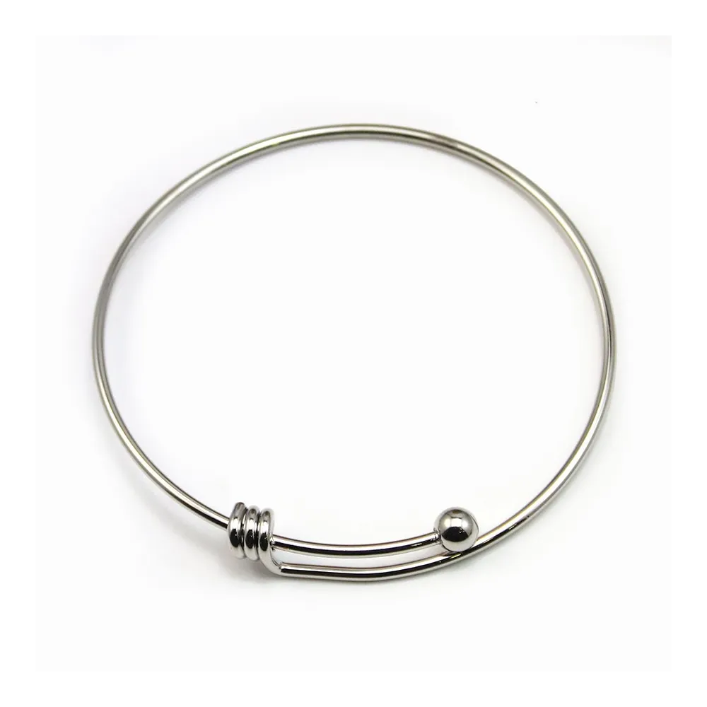 Bracelet réglable, en métal de couleur argent vielli, 68mm x 1pc
