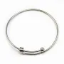 Bracelet réglable, en métal de couleur argent vielli, 68mm x 1pc