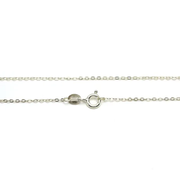 Chaîne en maille forçat, en argent 925 rhodié x 45cm