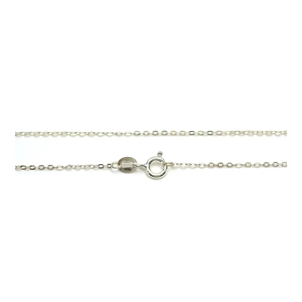 Chaîne en maille forçat, en argent 925 rhodié x 45cm