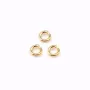 Venner open round rings by "flash" Gold on brass 0.5x4mm x 50pcs