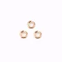 Anneaux ouverts plaqués par "flash" or rose sur laiton 0.6x3mm x 50pcs