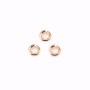 Venner open round rings by "flash" Gold pink on brass  0.6x3mm x 50pcs
