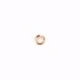 Venner open round rings by "flash" Gold pink on brass  0.6x3mm x 50pcs