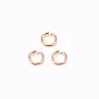 Anneaux ouverts plaqués par "flash" or rose sur laiton 0.8x5mm x 25pcs